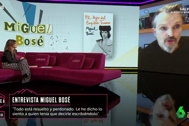 Nuria Roca entrevistando a Miguel Bosé La Sexta
