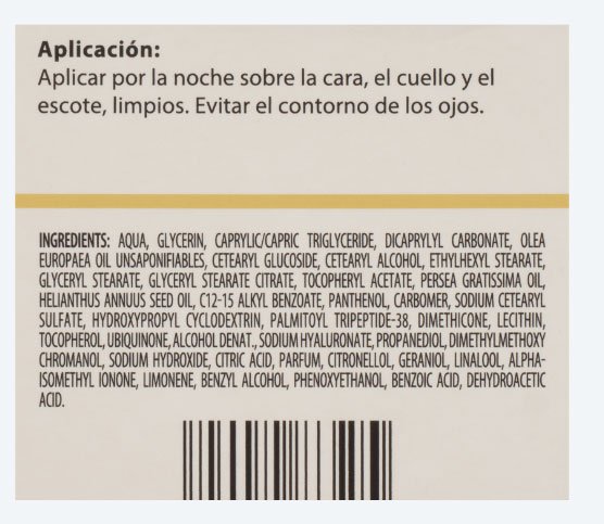 Crema antienvelliment nit de Mildeen Skin Care a la venda a Aldi