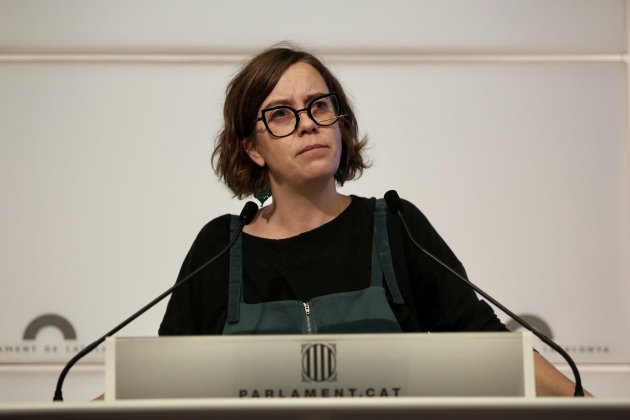 La portavoz de la CUP, Eulàlia Reguant en el PArlament, votación presupuestos Catalunya - Montse Giralt