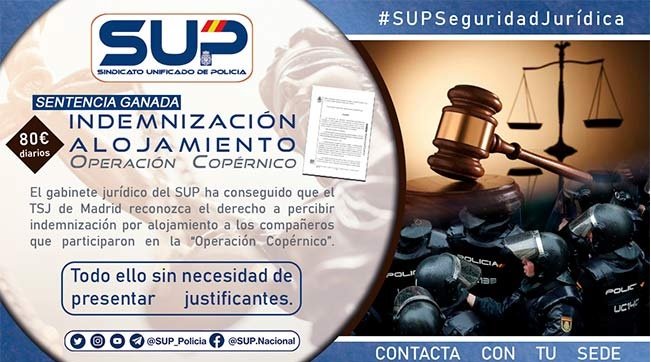 SUP policía española indemnizacion