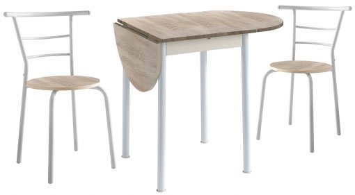Conjunt de dues cadires i taula amb cantonades plegables a la venda al web de Carrefour3