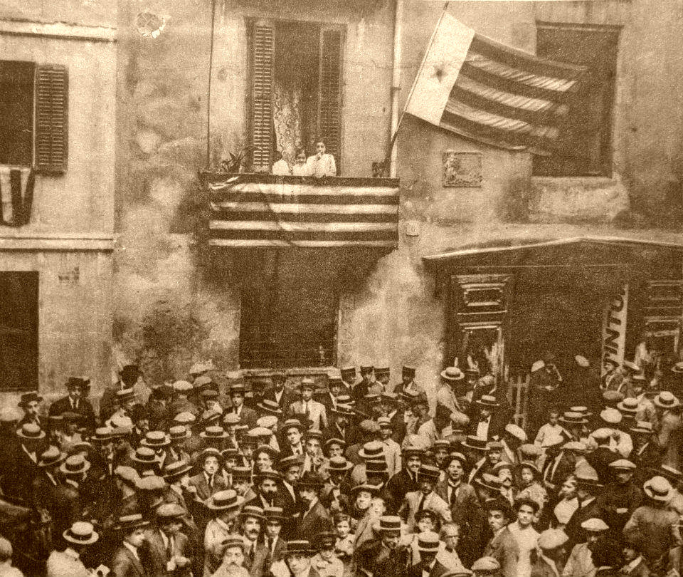 Actes de celebració a Barcelona del bicentenari de 1714 (1914). Font Blog Quina la fem