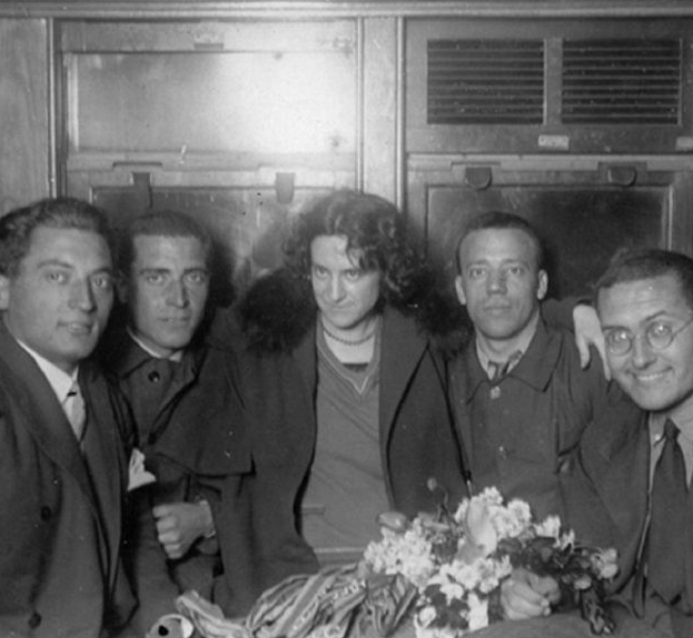 Els membres de Bandera Negra que van participar en el Complot del Garraf, poc després del seu alliberament (1930). Font Arxiu d'ElNacional