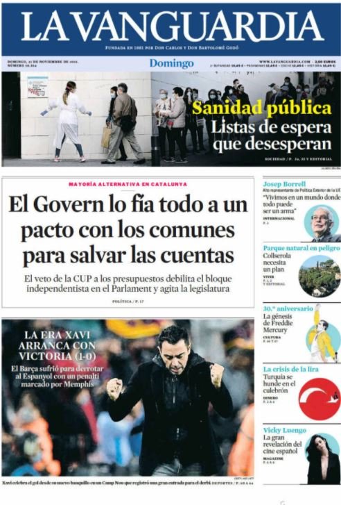 la vanguardia 21 noviembre