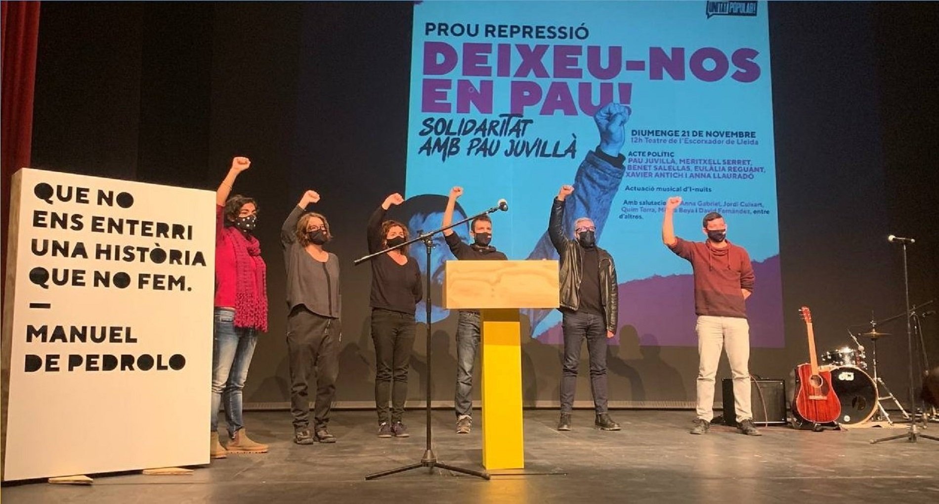 Acte de suport al represaliat Pau Juvillà a Lleida