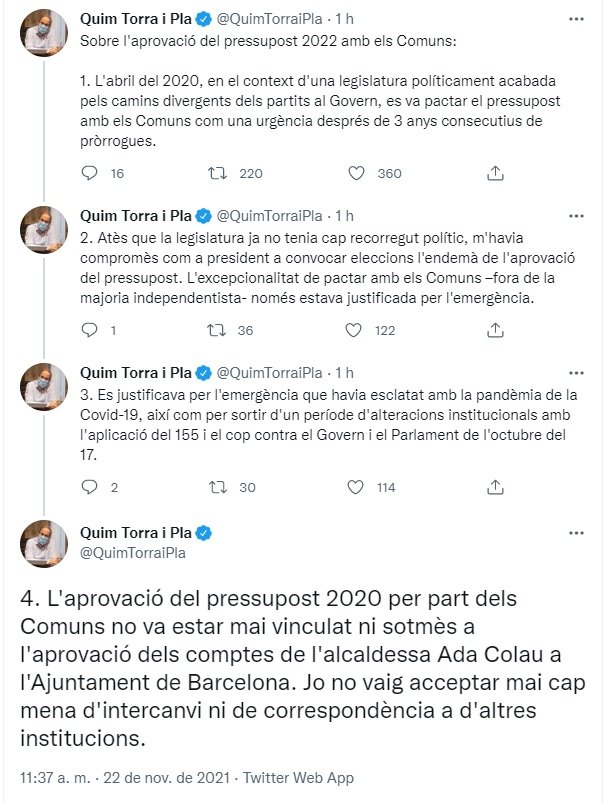 tuit quim torra intercanvi aragones colau