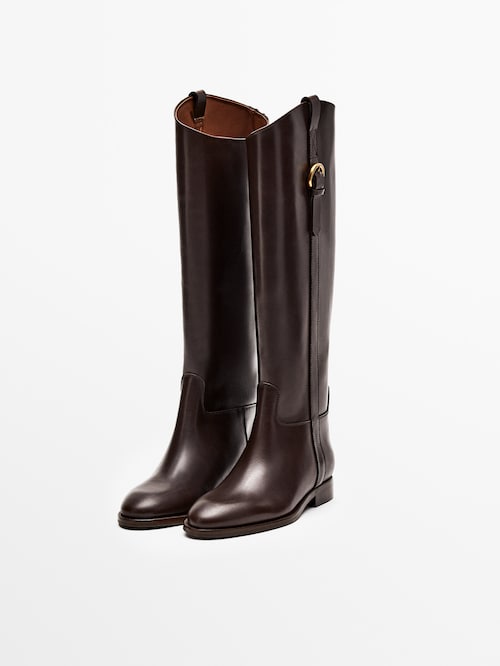 Botas de Piel de Massimo Dutti