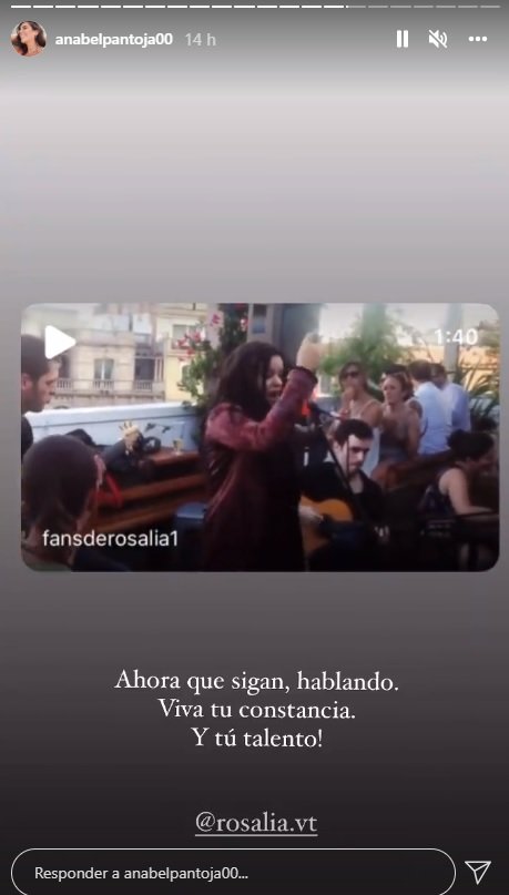 anabel pantoja missatge rosalia instagram