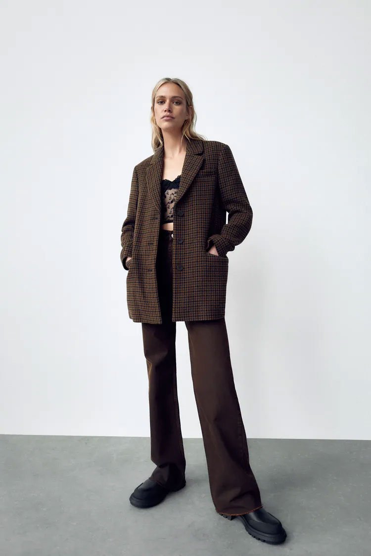 Zara Jeans wide leg chocolate