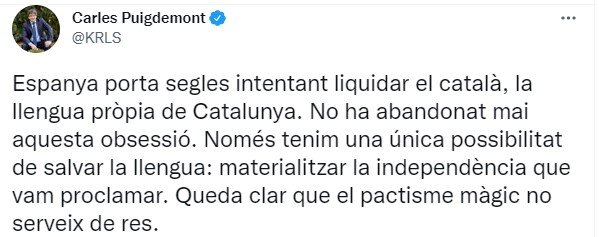 Puigdemont TUIT