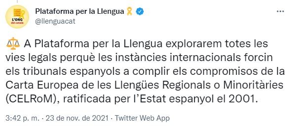 TUIT Plataforma Llengua Imposición castellano 4