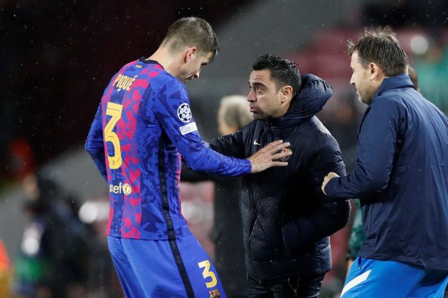 Gerard Piqué Xavi Hernández Barça / Foto: EFE