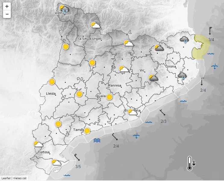 Predicción 26 noviembre Meteocat