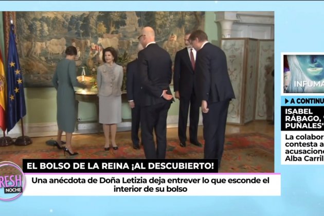 Letizia bolso suelo Telecinco