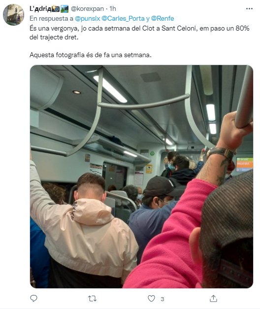 críticas en Rodalies Twitter