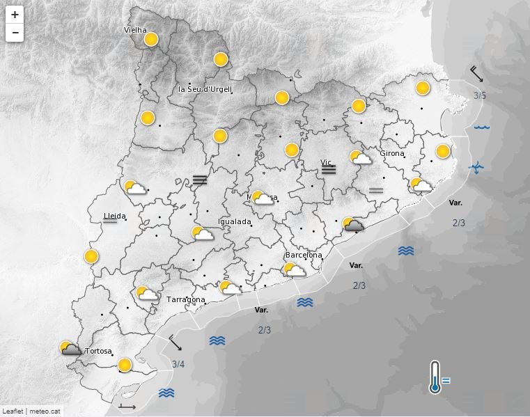 Predicción 30 noviembre Meteocat