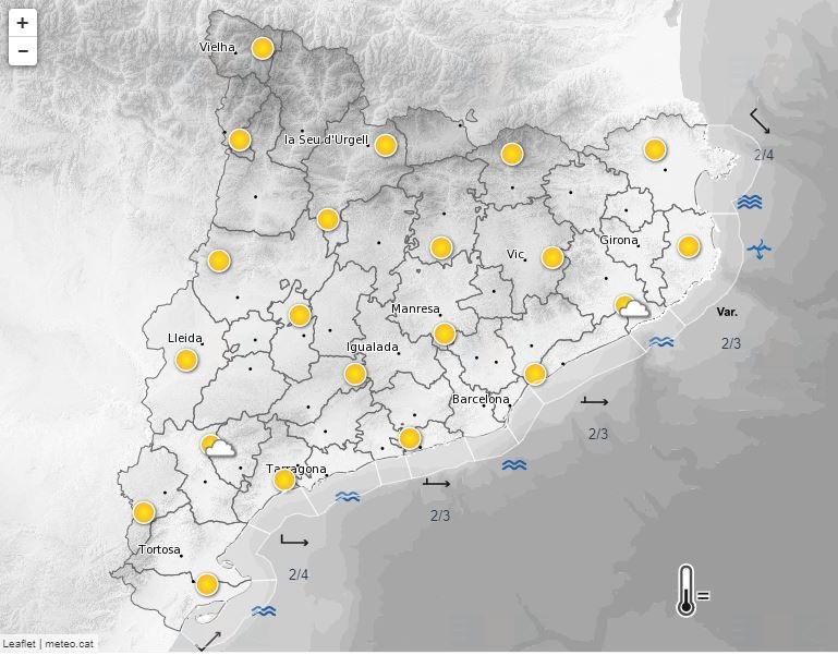 Predicción 1 diciembre Meteocat