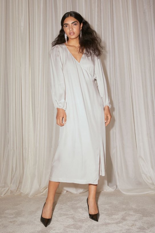 Vestido cruzado de H&M