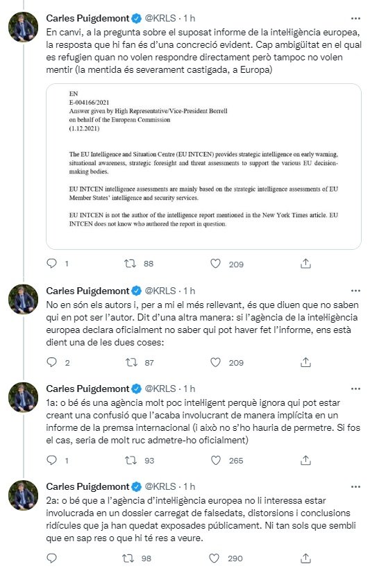 tuit puigdempont respuesta CE NYT 2.ª parte