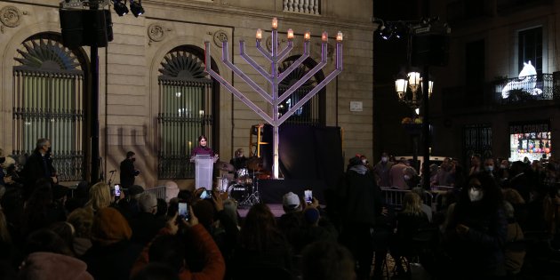 Hanucà plaza Sant Jaume 2021 Montse Giralt