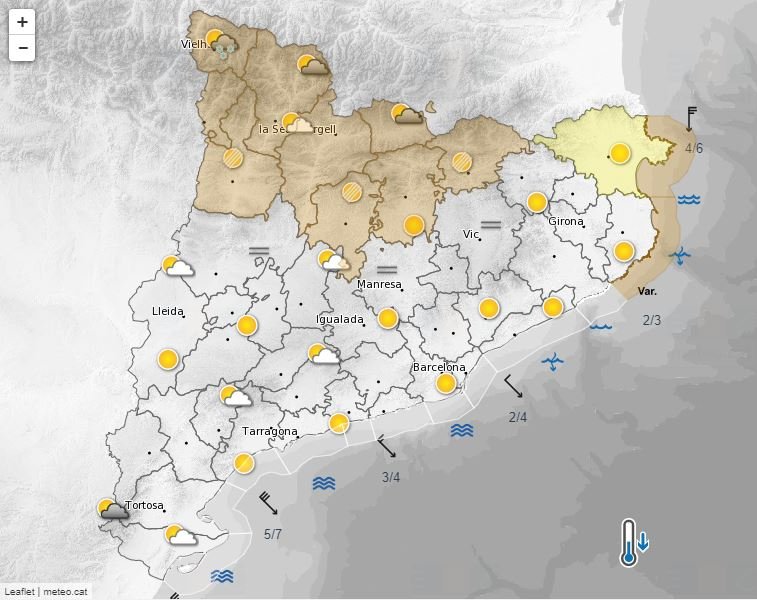 Predicción 3 diciembre meteocat