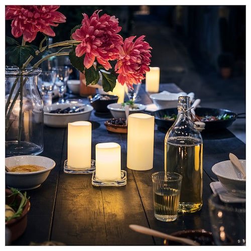 Espelmes|Veles Godafton amb llums LED a la venda en Ikea1