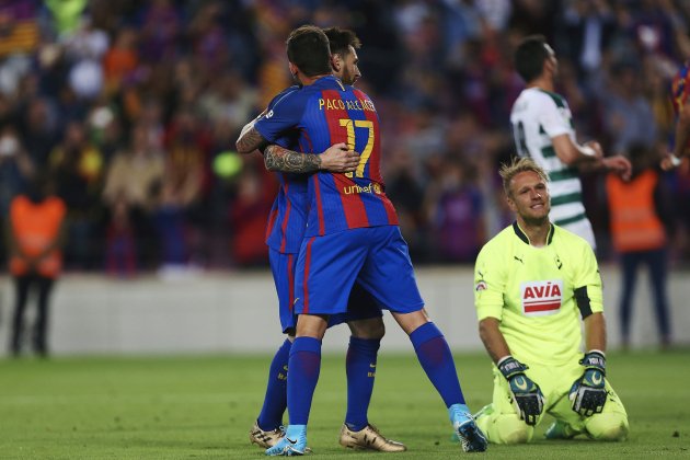 Alcacer Messi Camp Nou EFE