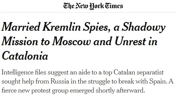 Artículo falsifico trama rusa independentismo New York Times