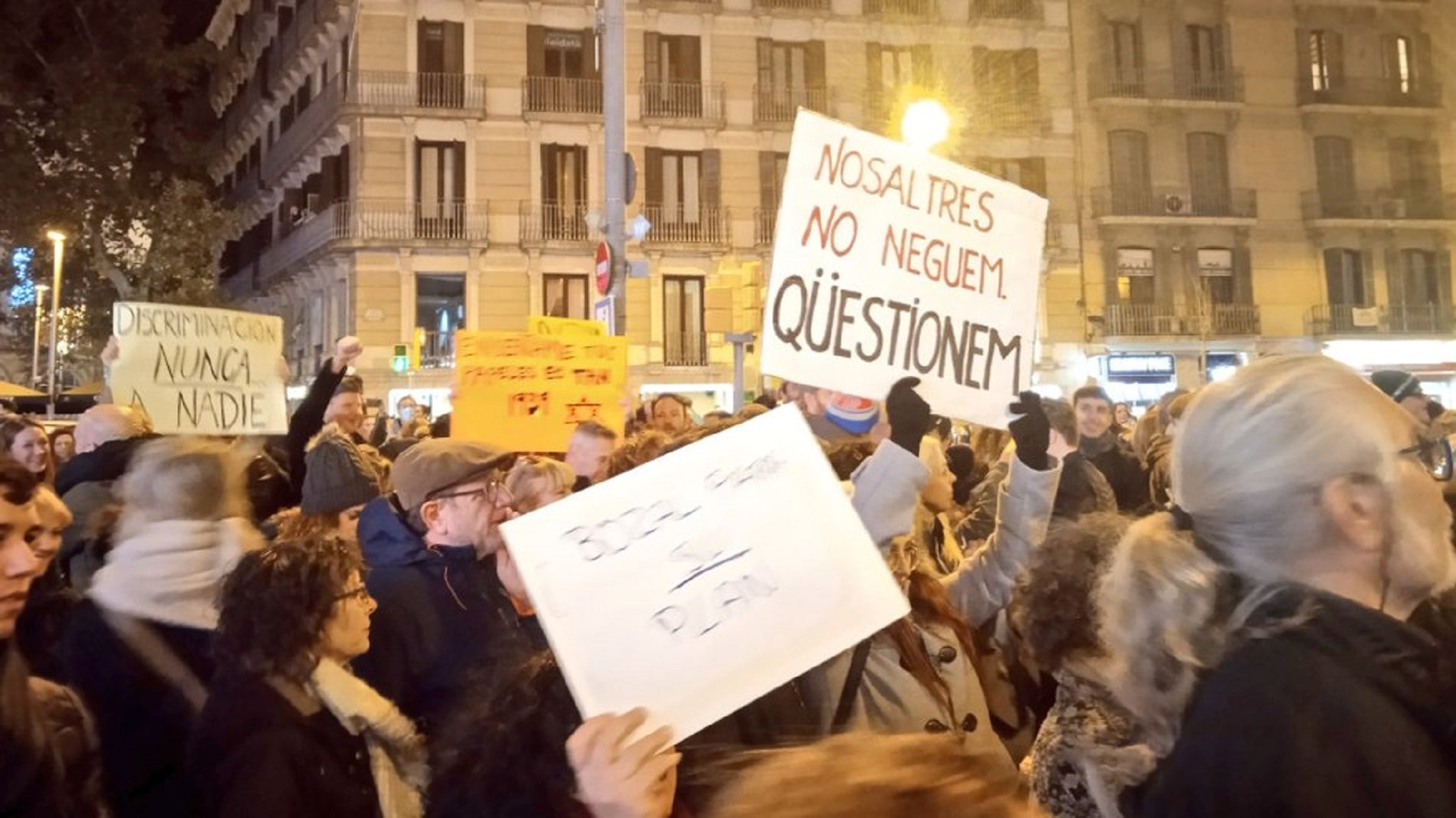 Manifestació a Barcelona contra el passaport covid