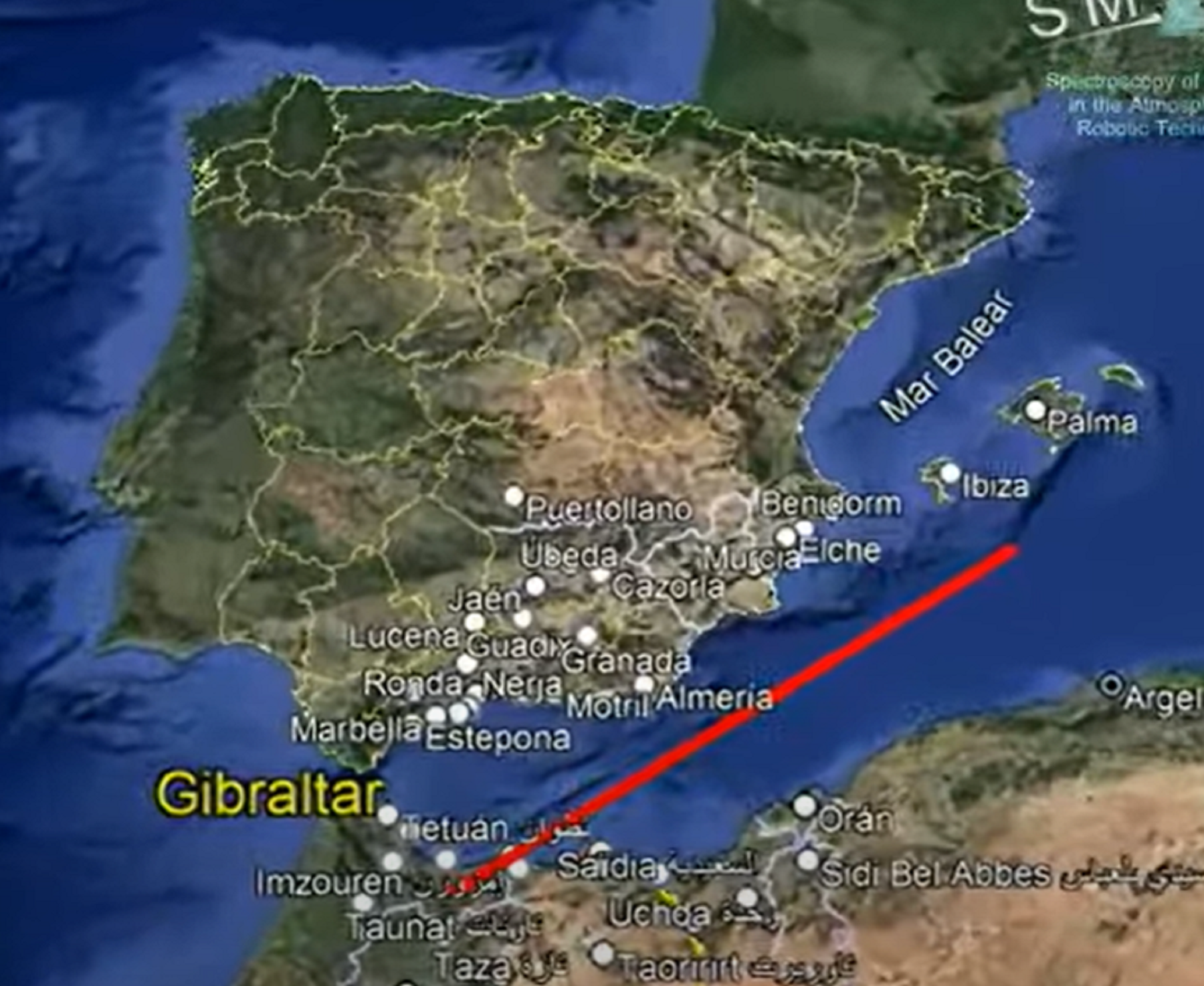 Una bola de fuego sobrevuela España y Marruecos