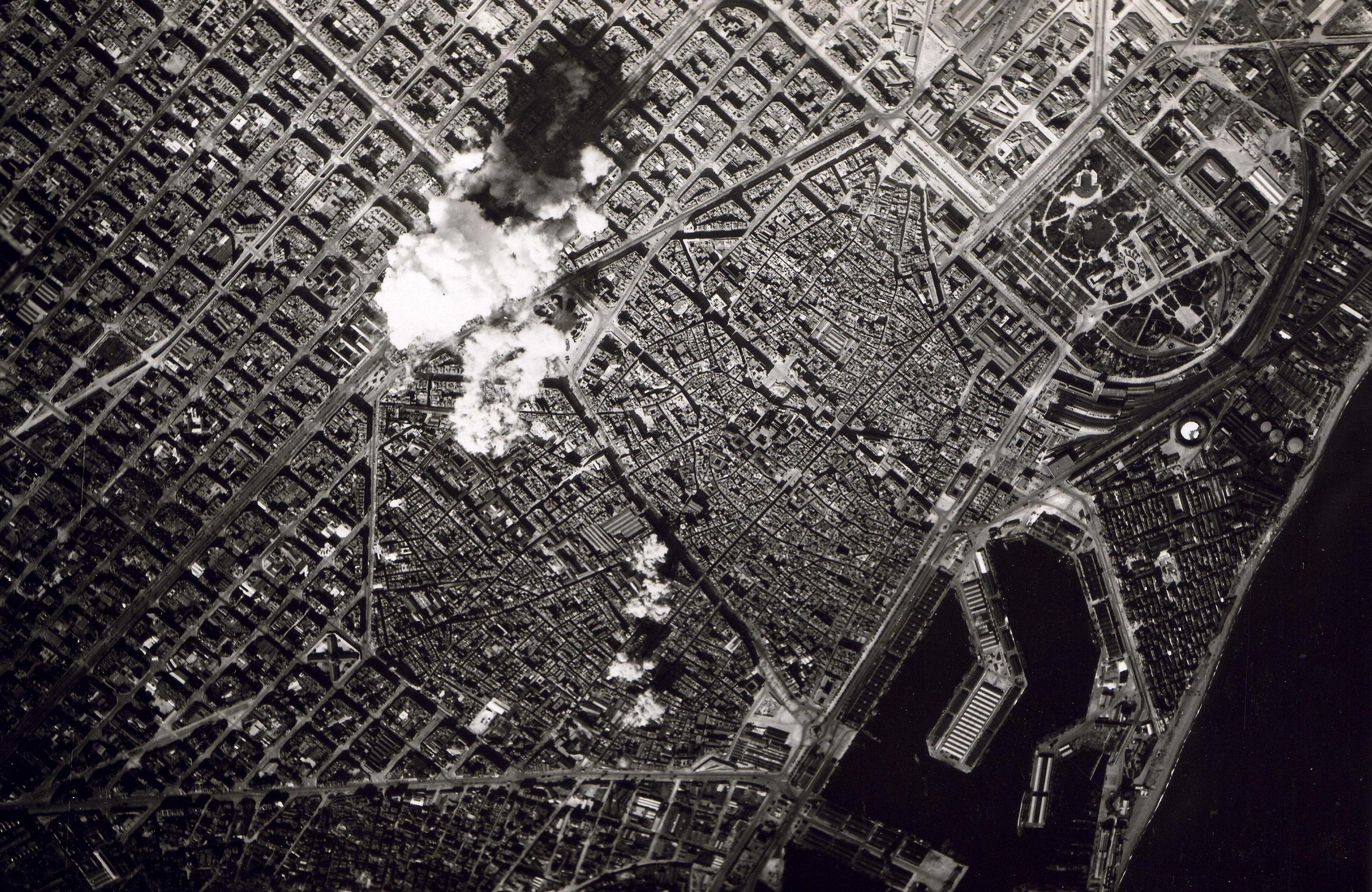 Recuerdo de los bombardeos fascistas sobre Catalunya, en Londres