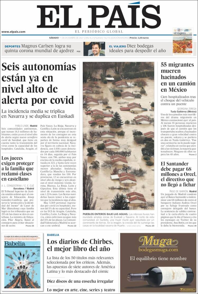 portada el país 11 diciembre 2021 portada el país 11 diciembre 2021