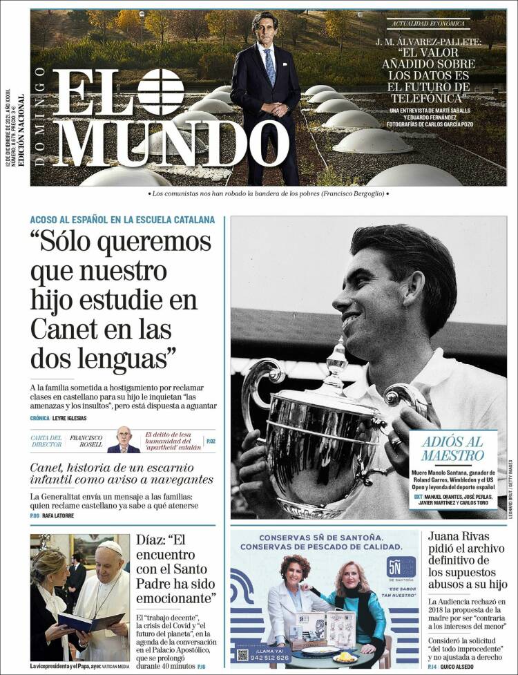 portada el mundo 12 diciembre 2021