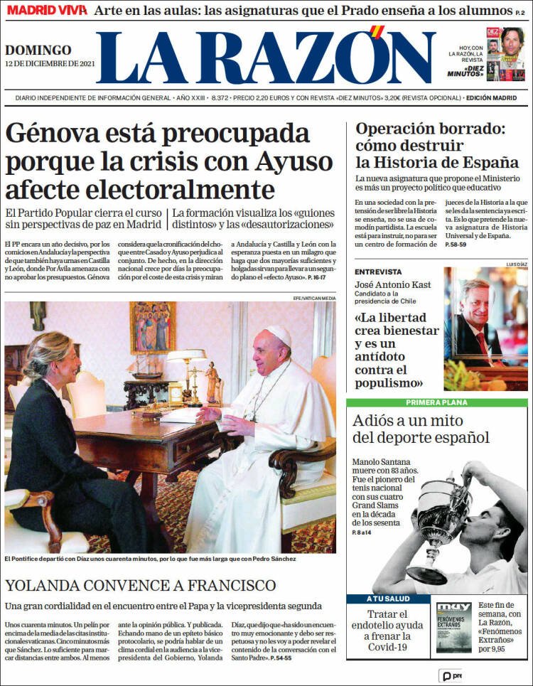 llevada|traída la razón 12 diciembre 2021