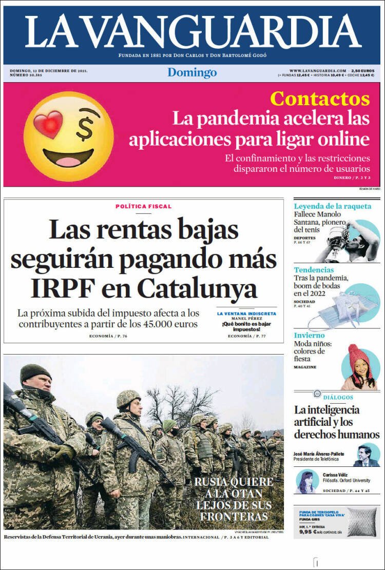 llevada|traída la vanguardia 12 diciembre 2021