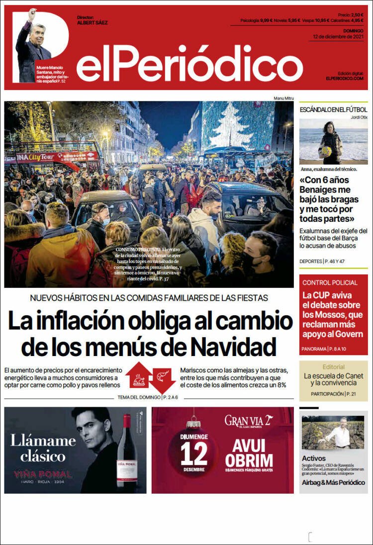 portada el periodico 12 diciembre 2021