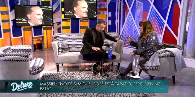 Jorge Javier Vázquez enfadado cono Massiel Deluxe Telecinco