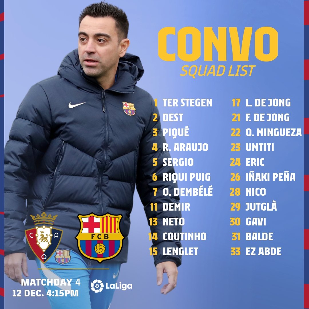 Convo Barça Convo Barça
