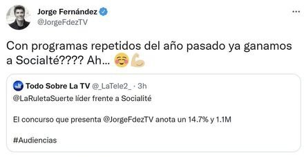 tuit Jorge Fernández contra Telecinco