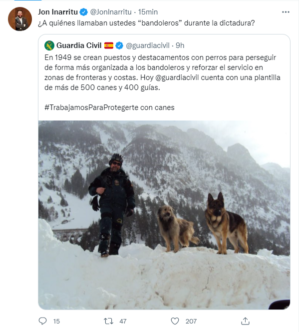 tweet Guàrdia Civil