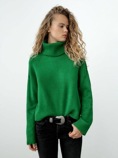 jersey verde de Zara