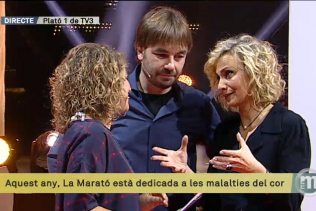 Quim Masferrer cono Mònica Terribas en El Maratón de 2014 TV3