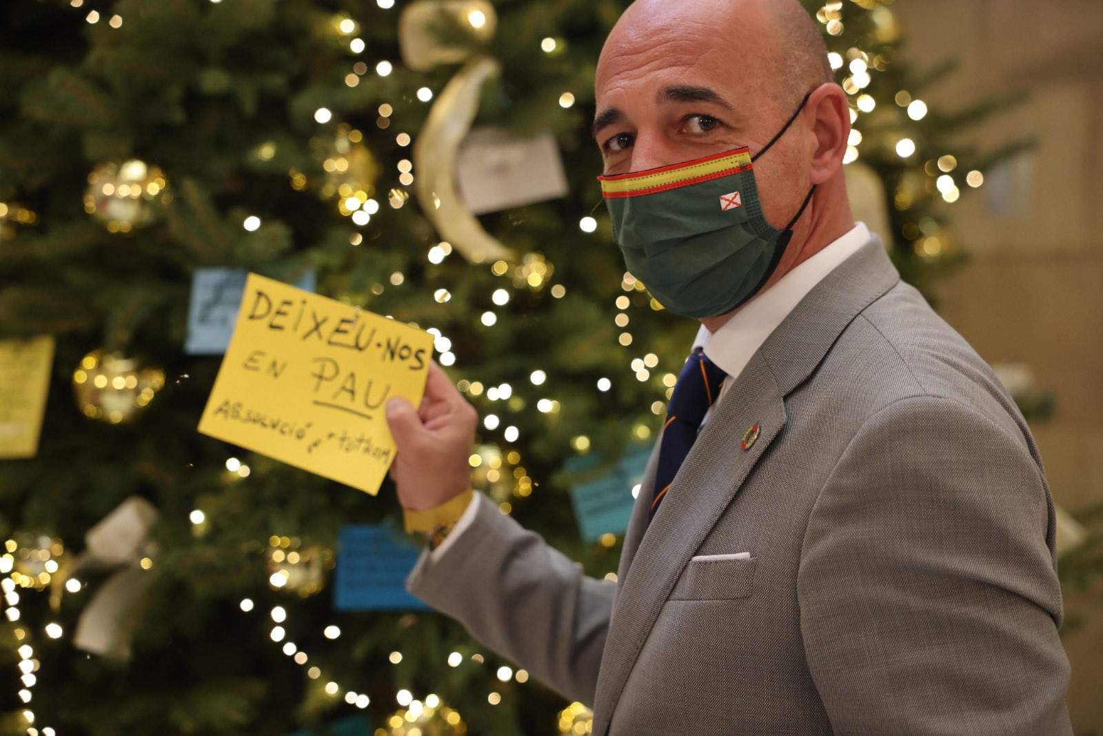 Pugna entre Vox i la CUP per l'arbre de Nadal del Parlament