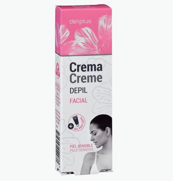 Crema depilatòria facial Deliplus pell sensible amb gel postdepilació a la venda en Mercadona2