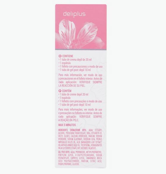 Crema depilatòria facial Deliplus pell sensible amb gel postdepilació a la venda en Mercadona1