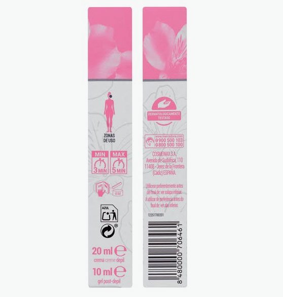 Crema depilatòria facial Deliplus pell sensible amb gel postdepilació a la venda a Mercadona