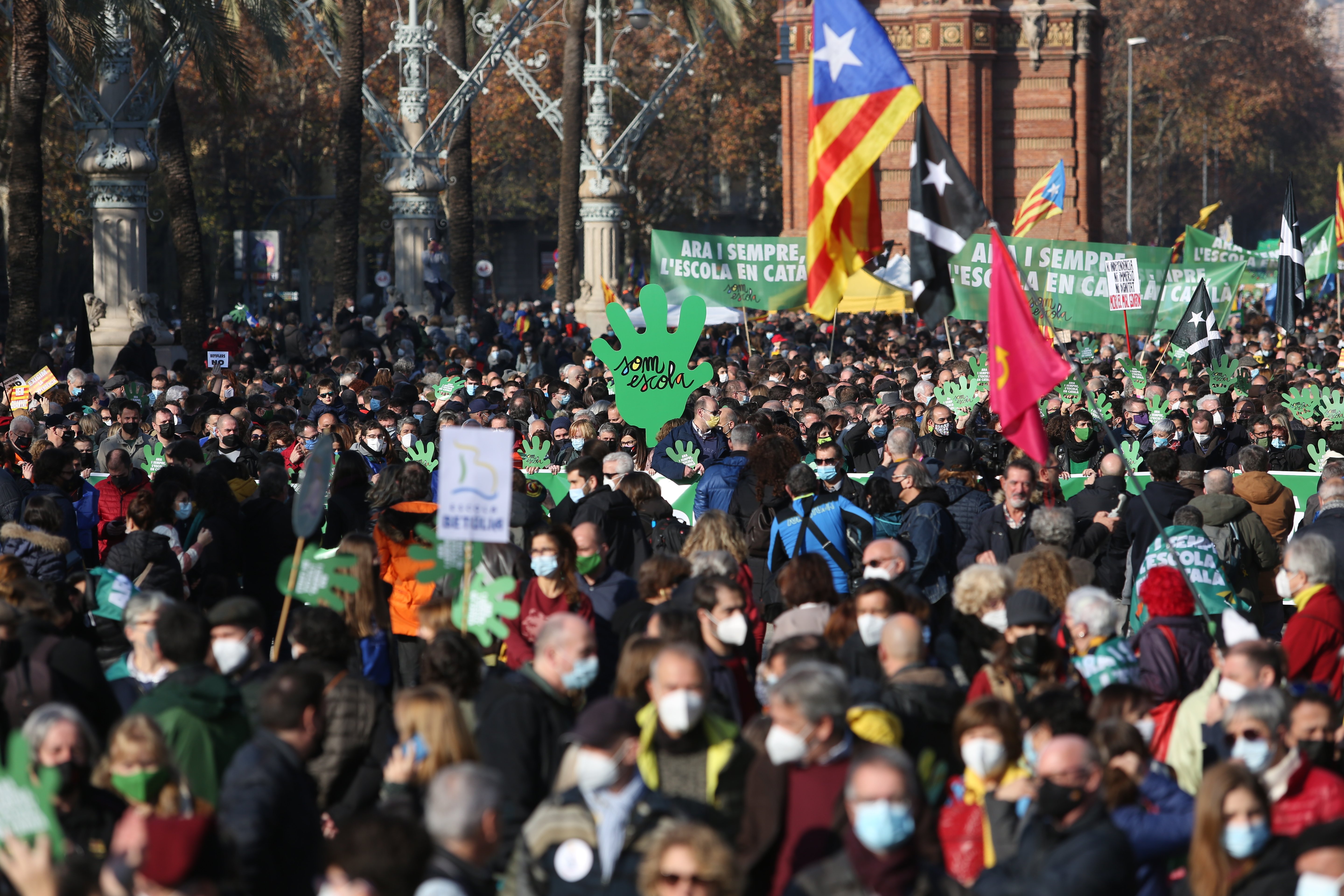 Fort ressò internacional de la manifestació pel català