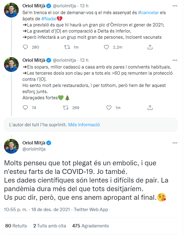 oriol mitjà tuit nadal