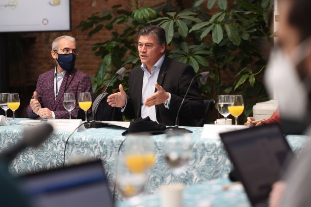 Antoni Cañete, presidente de PIMEC, Almuerzo de PIMEC cono la prensa - Sergi Alcàzar