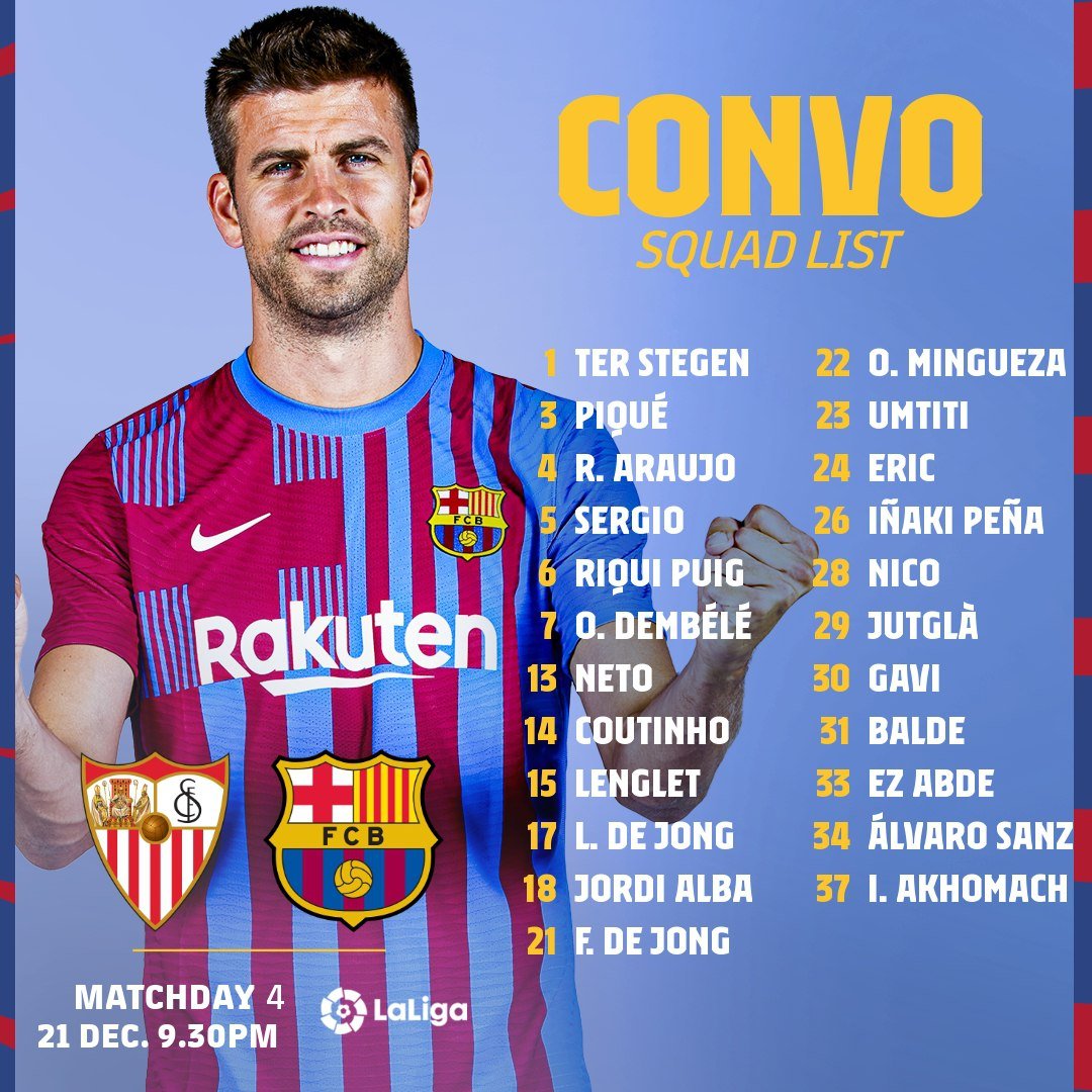 convo Barça Sevilla
